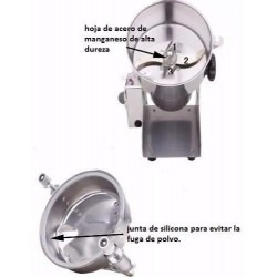 MOLINO ELECTRICO PULVERIZADOR SEMILLAS GRANOS 2 KG PREMIUM 1 PZA.